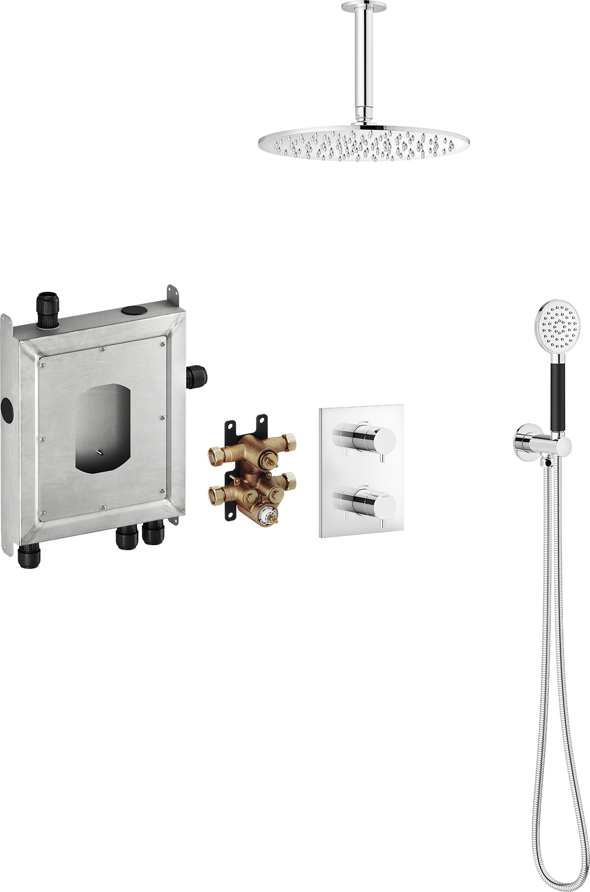 MORA INXX II shower system ceiling Mixers for kitchens and bathrooms