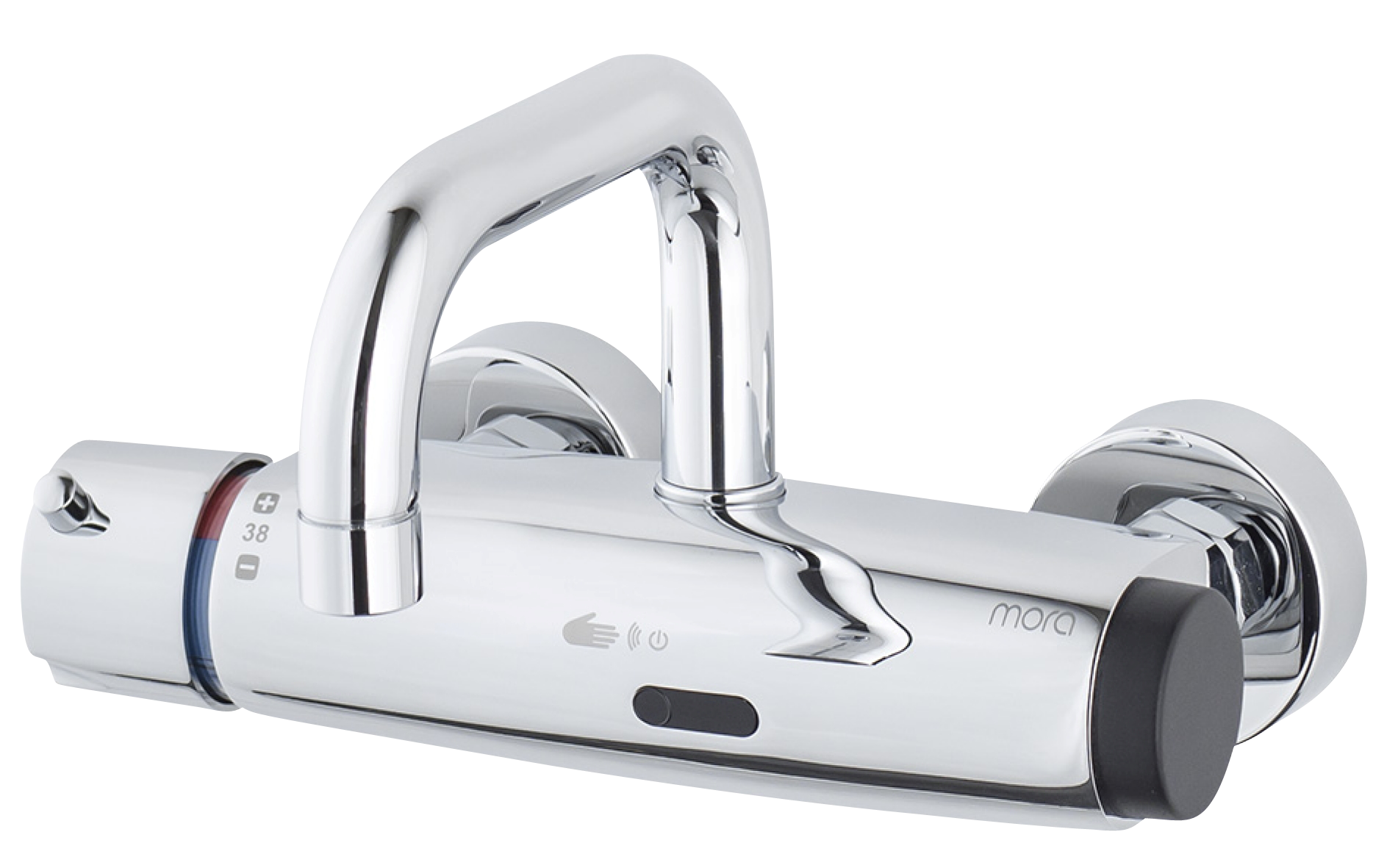MORA tronic WMS, Clinic Waschtischarmatur, Wandthermostat  